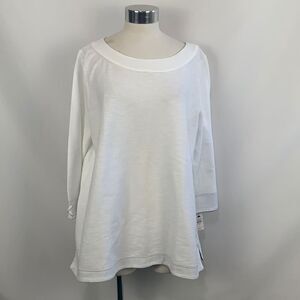 NWT Talbots Boat Neck 3/4 Sleeve Blouse